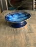 画像1: 高台の中皿水底ブルー (1)
